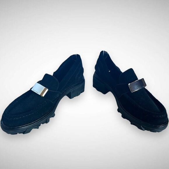 Rag & Bone Shiloh 2.0 Lug Sole Black Suede Loafer Size US 8.5 EU‎ 38.5 Slip On - Picture 2 of 11